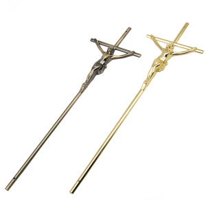 Dekoration Aluminium Bestattungs bedarf Metall schlanke katholische Kruzifix Kreuz Sarg passend Sarg Kreuz - Product Image 1