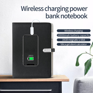 Luminoso LED Logo Notebook personalización Banco de energía Cargador inalámbrico calculadora planificador diario agenda Bloc de notas de negocios con bolígrafo - Product Image 5