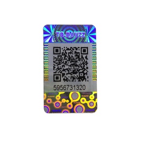 Custom design un uso di volta fragile QR codice 3D ologramma adesivo - Product Image 1