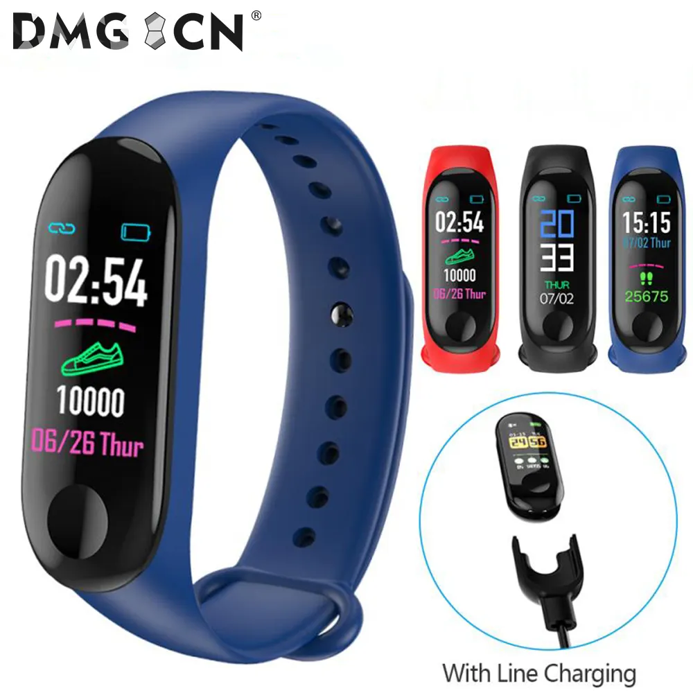 Running Stappenteller M3 Fitness Horloge Bloeddruk Monitoring Hartslag Fitness Tracker Smart Armband Stappenteller