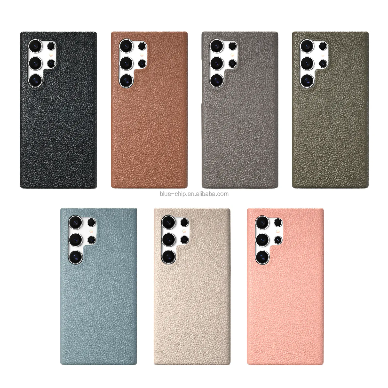 Mode Producten Pc Leder Textuur Alle Model 2024 Fabrikant Mobiele Cover Telefoonhoesjes Voor Samsung S24 Series Telefoonhoes