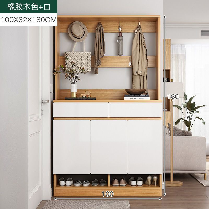 Rubber with coat rack-white 100CM