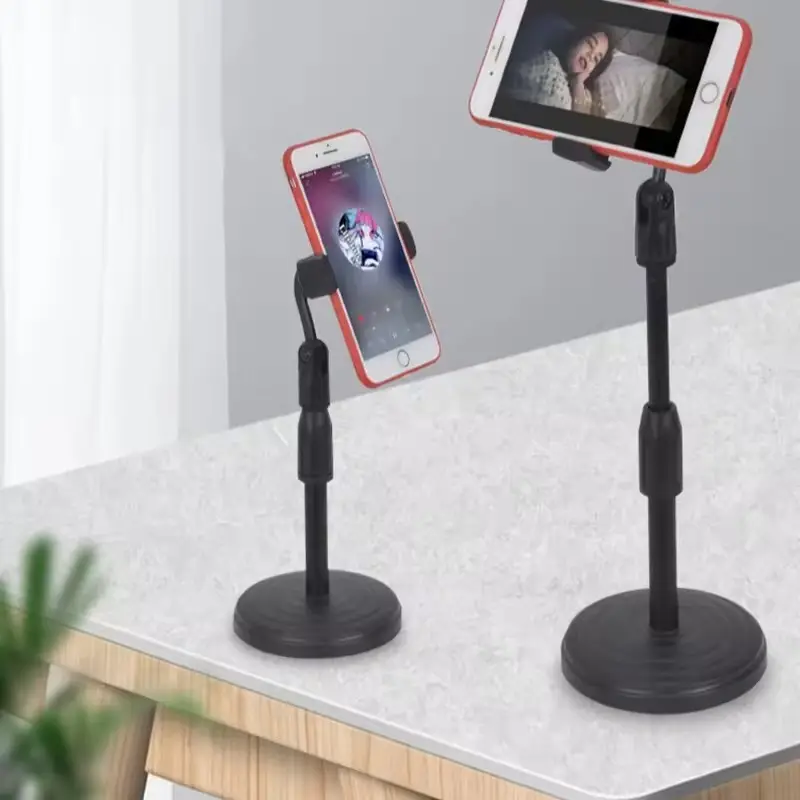 Goedkope Aanpassing Lichtgewicht Desktop Statief Voor Iphone Telefoon Houder Selfie Stick Stand Beugel Uitzending Houder Voor Live Stream
