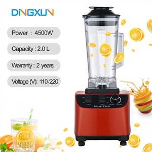 Elektrikli sıkacağı mikser değirmeni endüstriyel ticari mikser gümüş Crest 4500W 2 in 1 yüzlü taşınabilir Blender