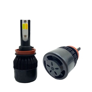 JHS หลอดไฟ LED 55W 6000LM 3สีขาวสีเหลืองสีฟ้าไฟหน้า LED H7 CANbus H11 H4ไฟหน้า LED CANbus - Product Image 1