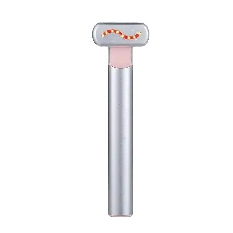 Light Therapy Wand for Eye Face Neck Advanced Skincare Tool Lift Firm Skin Anti-aging Tighten Facial Massager 4-in-1 EMS Red DS