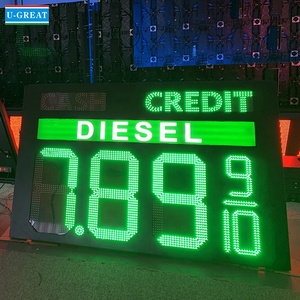 20 Inch 7 <strong>Segment</strong> 4 Digit Form 8.888 8.889/10 LED Flip Number Gas Price Sign for Fuel Oil Station - Product Image 3
