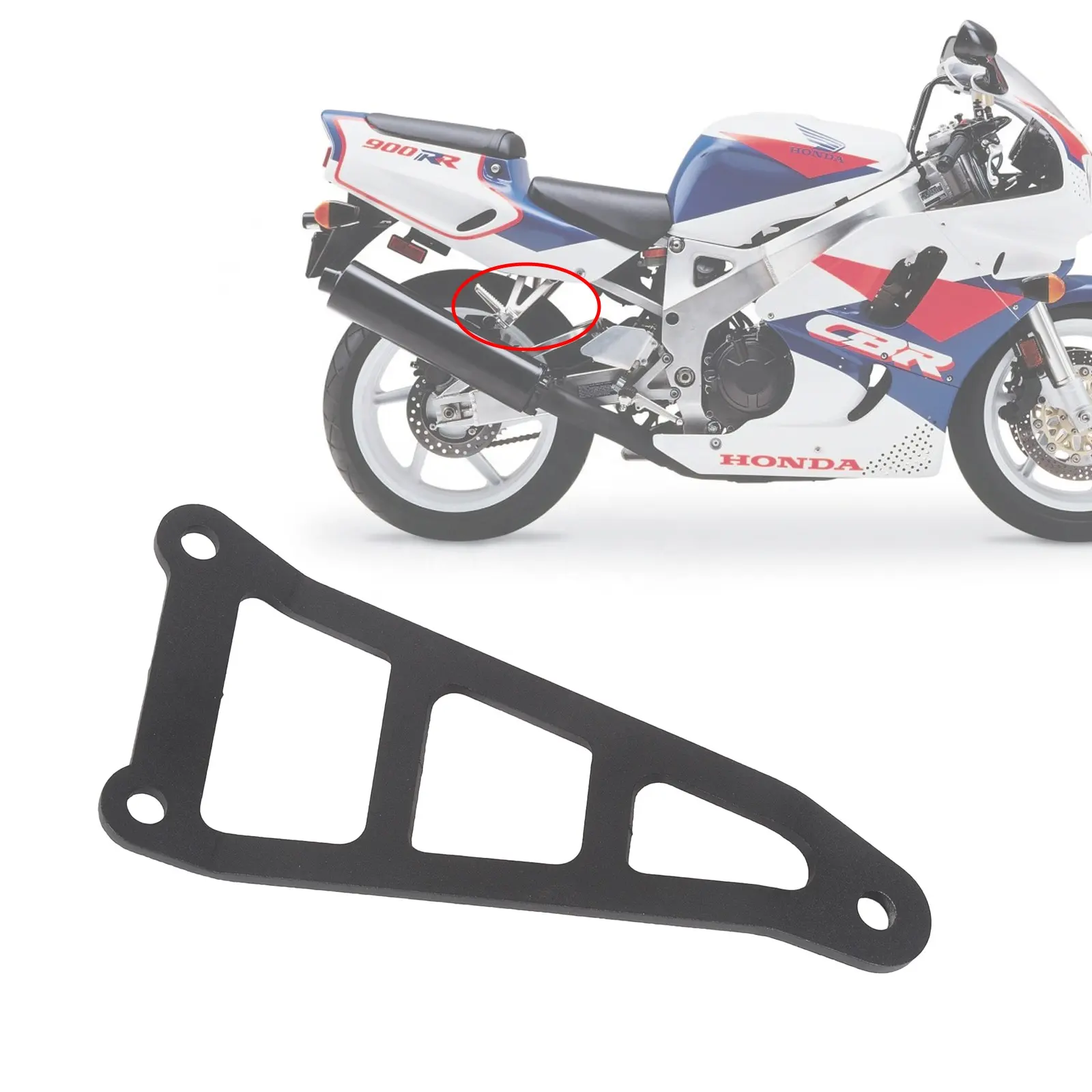 Braket knalpot sepeda motor, bagian aluminium untuk CBR900 1995-1999