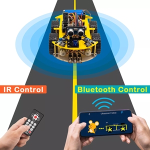 4WD Multi Robot Car Kit aggiornato V2.0 per Robot STEM/programmazione grafica Robot Car per arduinos