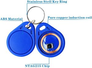 Programlanabilir 13.56MHz çip 213 NFC Abs anahtar Fob RFID erişim kontrolü anahtarlık etiketi ISO14443 Abs Mart Mart Keyfob Rfid evcil anahtar - Product Image 5