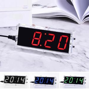 DIY KIT Electronic <strong>Clock</strong> LED Microcontroller Kit Digital <strong>Clock</strong> Time Light Control Temperature Thermometer Red/Blue/Green/White - Product Image 2