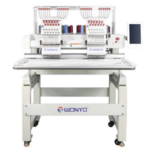 Soporte WIFI Connect Dahao Control System Máquina de bordado de 2 cabezales Trabajo automático para gorras, camisetas, prendas terminadas - Product Image 1
