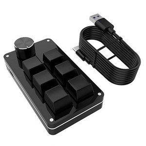 USB Customizable 6-Keys Mini <strong>Mechanical</strong> RGB Wired <strong>Keyboard</strong> with 1 Knob One-Hand Macro <strong>Programmable</strong> Audio &amp; Video Accessory - Product Image 1