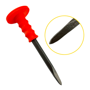 Factory Direct Stone <strong>Chisel</strong> 250X16MM Stone <strong>Masonry</strong> Pointed Cold <strong>Chisel</strong> With Plastic Handle - Product Image 1