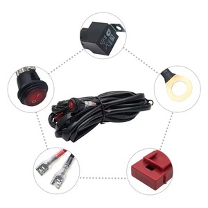 300W <span class=keywords><strong>LED</strong></span>ライトバー配線用ハーネスキット防水オン/オフスイッチ40A 12Vパワーリレーブレードヒューズ車のボートトラック用