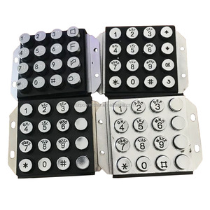 Teclado numérico táctil resistente al agua 4x4 de 16 teclas, metal de aleación de zinc con botón de goma para control de acceso y control remoto - Product Image 1