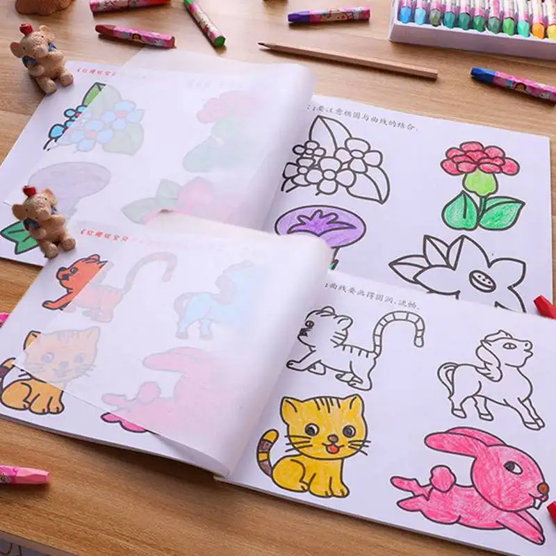 Custom wholesale printing drawing cartoon kids coloring books copy drawing doodling book