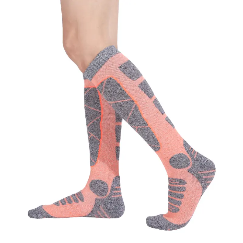 Wholesale High Quality 100% Cotton Fabric Thick Ski Stocking For Women Wear Resisting Outdoor Sports Keep Warm Hiking Socks