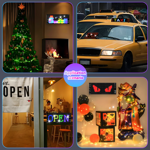 รีโมทคอนโทรล DIY USB 5V RGB LED Matrix Display, เลื่อนข้อความและภาพเคลื่อนไหวแผงสำหรับโฆษณารถยนต์, ตั้งโปรแกรมได้