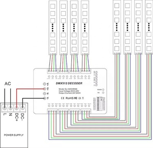 DMX512 декодер DC12-24V 24CH RGB 24 канала Подсветка: Светодиодная лента контроллер DMX декодер - Product Image 6