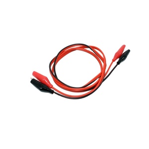 Hochwertiges 1 Meter rot-schwarzes Netzteil-Test kabel mit 2 Bananen steckern Krokodil klemmen für Mikrocontroller-Prozessoren FPGA - Product Image 1