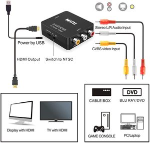 用于PS3 Wii N64游戏控制器游戏配件的PS2的AV至RCA视频音频转换器适配器 - Product Image 4