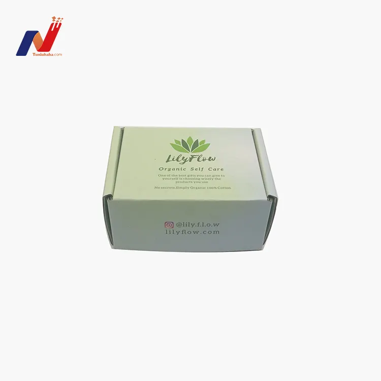 Caixa de envio verde personalizada de alta qualidade com impressão colorida para embalagens de cosméticos para presente em pano de chapéu