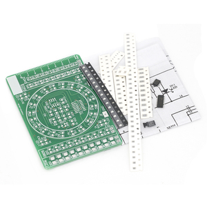 SMD NE555 CD4017 dönen yanıp sönen LED bileşenleri lehimleme uygulama kurulu beceri elektronik devre eğitim paketi DIY kiti - Product Image 1