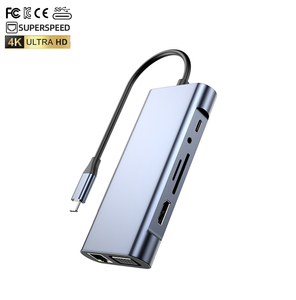 100 Mbit/s RJ45 11 in 1 USB 3.0 HDMI-Hub für Laptop-Adapter PC 11 Anschlüsse Dock Station 4kHDMI TF/SD-Karte für Macbook Typ C Splitter - Product Image 5