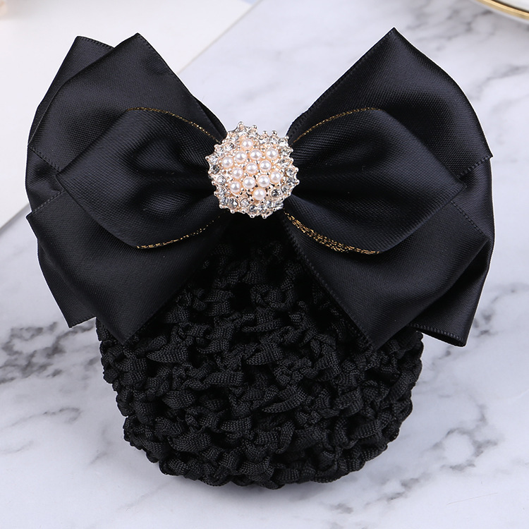 Five-pointed small pearl-gold-edged black jf