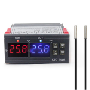 STC-3008 <strong>computer</strong> digital display intelligent dual control electronic temperature <strong>controller</strong> dual display temperature control - Product Image 2