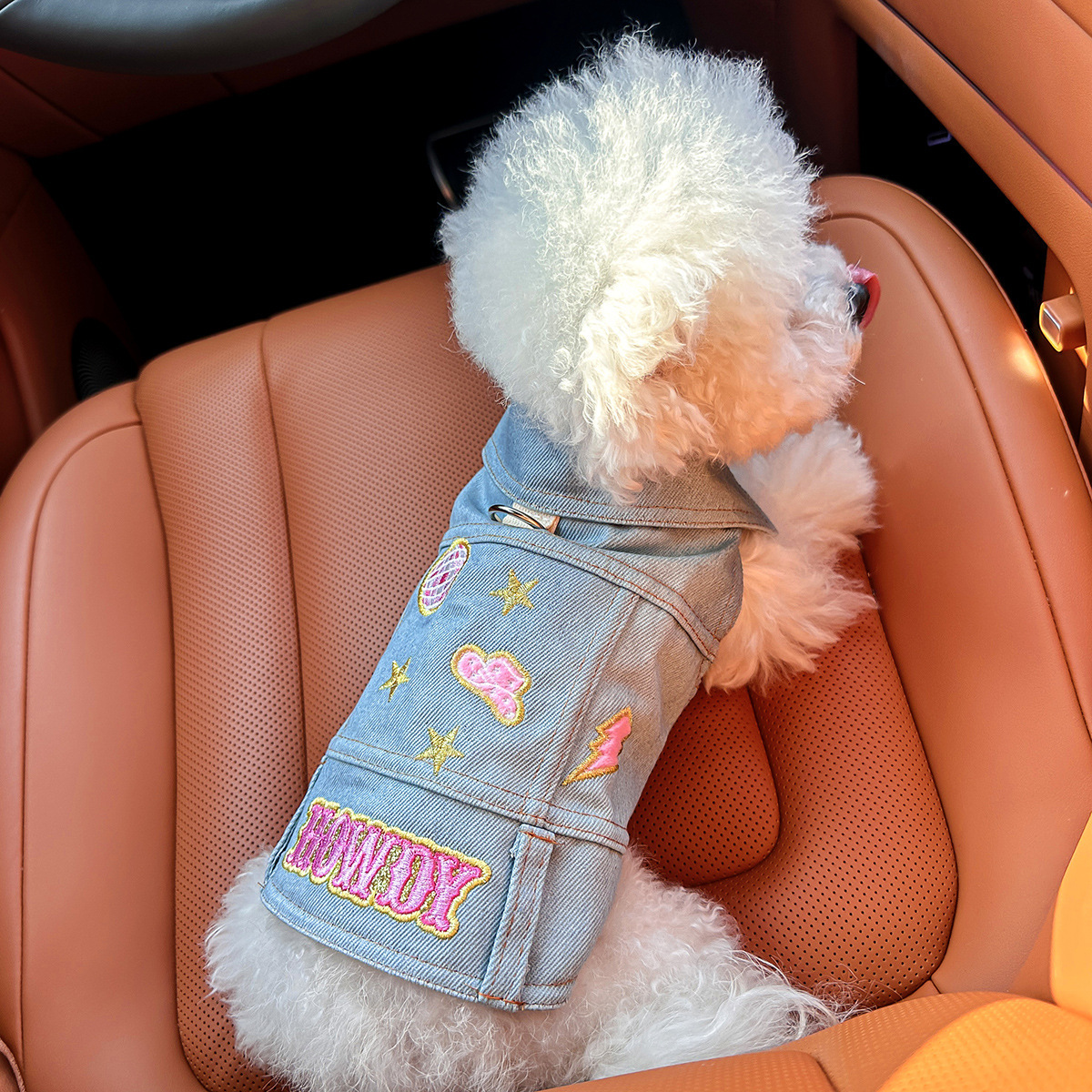 Cowboy is busy with denim clothing