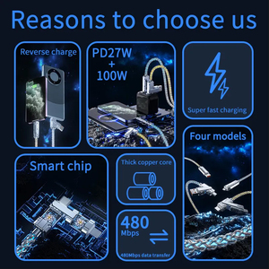 <strong>2</strong>-<strong>in</strong>-<strong>1</strong> 100W Aluminium Alloy Fast Charging Data Cable LED Light Silicone Luminous Atmosphere Car Breathing Light <strong>2</strong> Glowing LED - Product Image 6