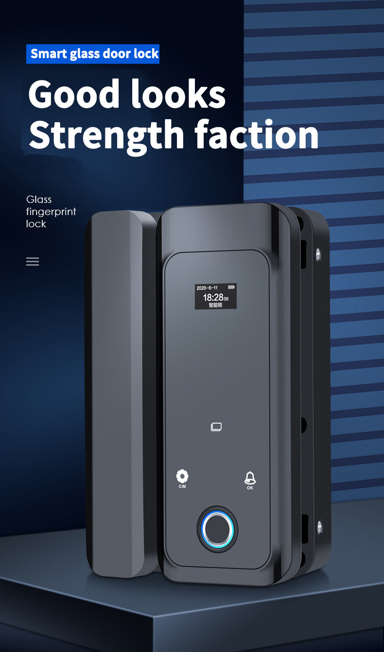 Smart safety door lock guangdong refers to high-definition color screen remote control applet Mechanical key Multi-function lock