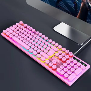 104键USB彩虹背光游戏键盘机械感觉键盘其他电脑配件 - Product Image 2
