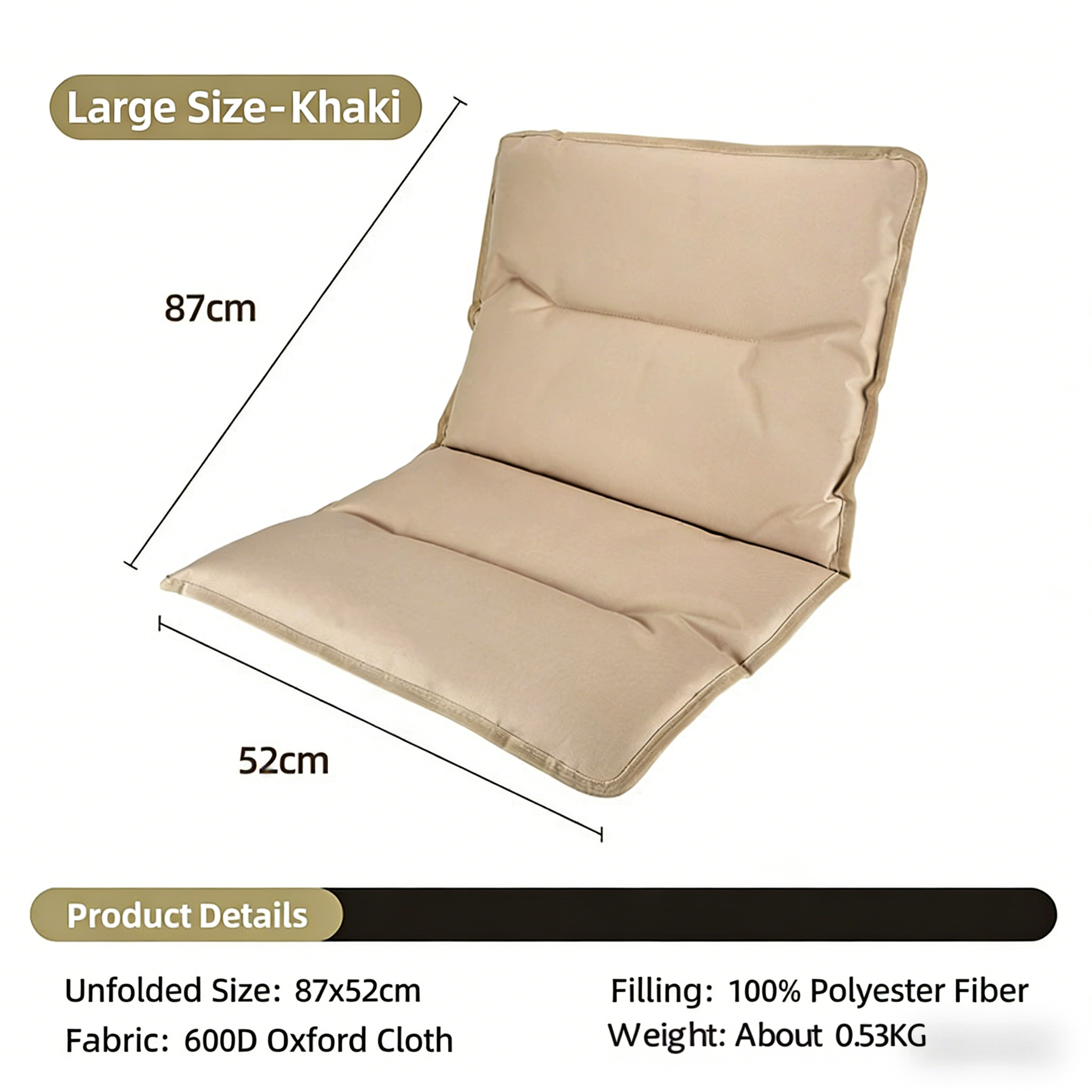 Coton de grande taille en kaki