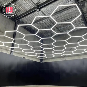 2023 vendita calda officina Garage e sistemi commerciali esagonale Led luce a nido d'ape luci a Led illuminazione dell'officina - Product Image 6