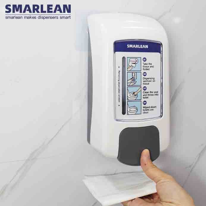Dispensador de desinfectante para asiento de inodoro de mano H7