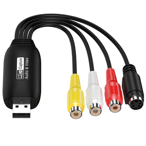 Tarjeta de captura de video de alta definición 1080P USB RCA Entrada AV y equipo de salida USB para cámara y computadora portátil