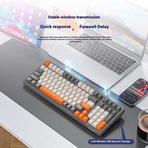 <strong>Key</strong> Wireless Mechanical <strong>Keyboard</strong> Tri-mode Connection Full <strong>Key</strong> Hot Swap Lighting Effects Gasket Muffler Structure Laptops - Product Image 4