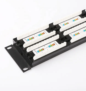 工厂价格RJ45 48端口2U机架可安装直通耦合器5e类UTP 19英寸，带可拆卸后杆接线板 - Product Image 3