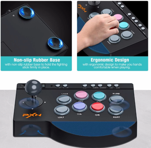 PXN 0082 <strong>Mini</strong> Plug and Play USB Controller Arcade Joystick Handheld Macro Turbo Wired Fight Stick for Ps4, Ps3, <strong>xbox</strong> Pc