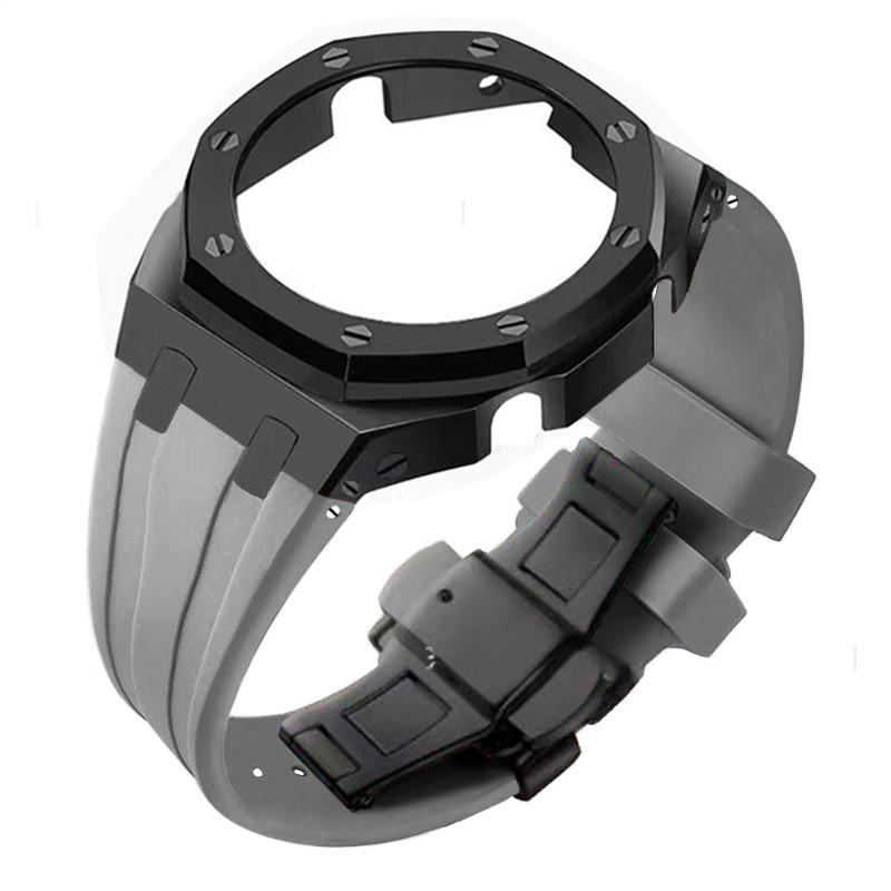 Black case-gray band