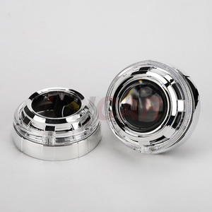 IPHCAR סופר בהיר 3.0 סנטימטרים HID Bi קסנון מקרן עדשת LED אור מדריך מלאך עיניים תכריכי ערכת עם H1 6000K הנורה