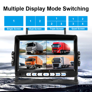 Grabación en bucle 7 pulgadas 4CH cámara de respaldo inalámbrica Kit de Monitor de visión trasera Sistema de Ayuda inversa de seguridad del coche para autobús/remolque/RV/camión - Product Image 4