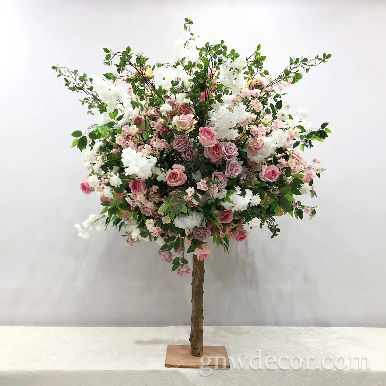 Árbol Artificial de flores de cerezo, plantas, árboles, sauce, decoración grande, glicina, centro de mesa de boda