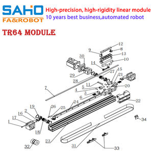 SAHO modul linier Stroke panjang kecepatan tinggi sabuk Timing sinkron dengan Motor inti dan komponen bantalan - Product Image 5