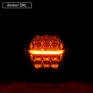 EmarkDOT承認のハイパワーライト7インチHi/loビームLEDヘッドライト、ハーレー用ハウジングバケットアンバーDRLすべてのオートバイ - Product Image 6