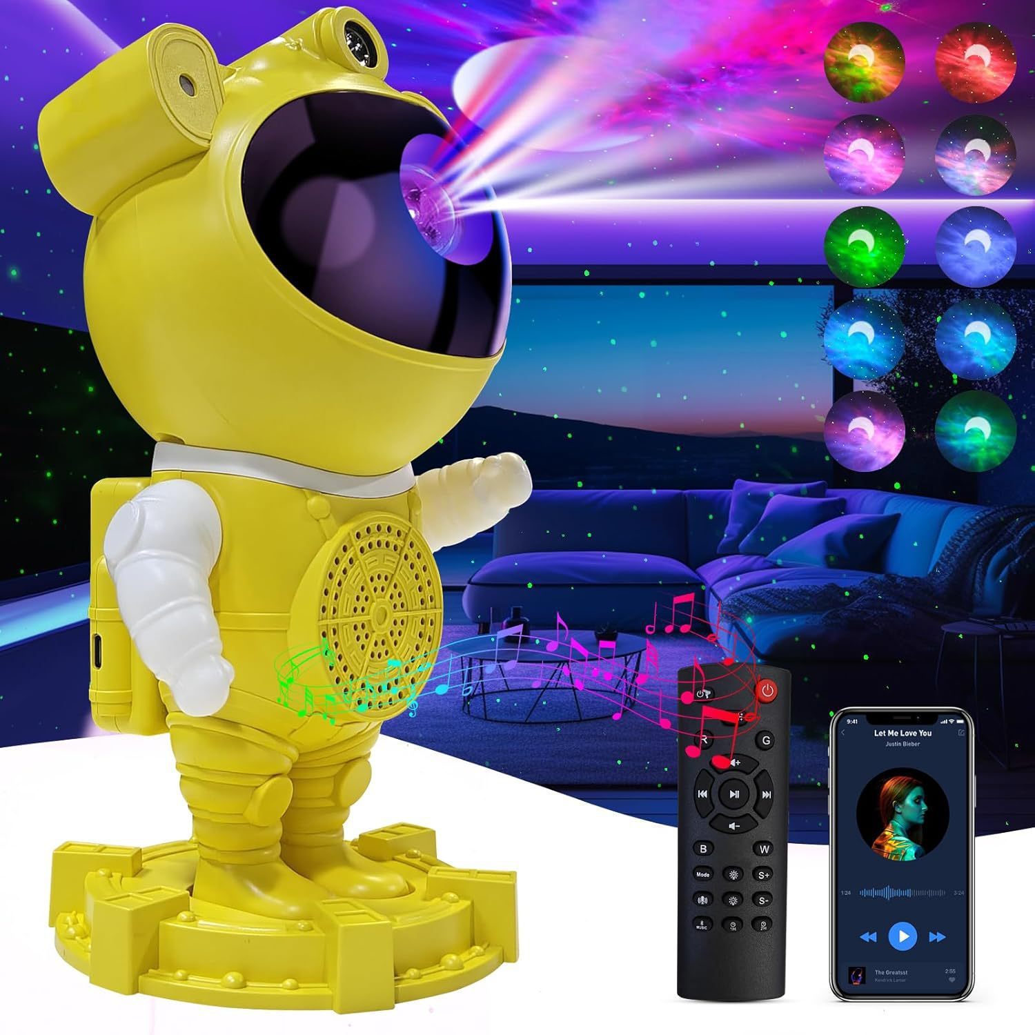 Yellow - Starry Galaxy Star Night Lights