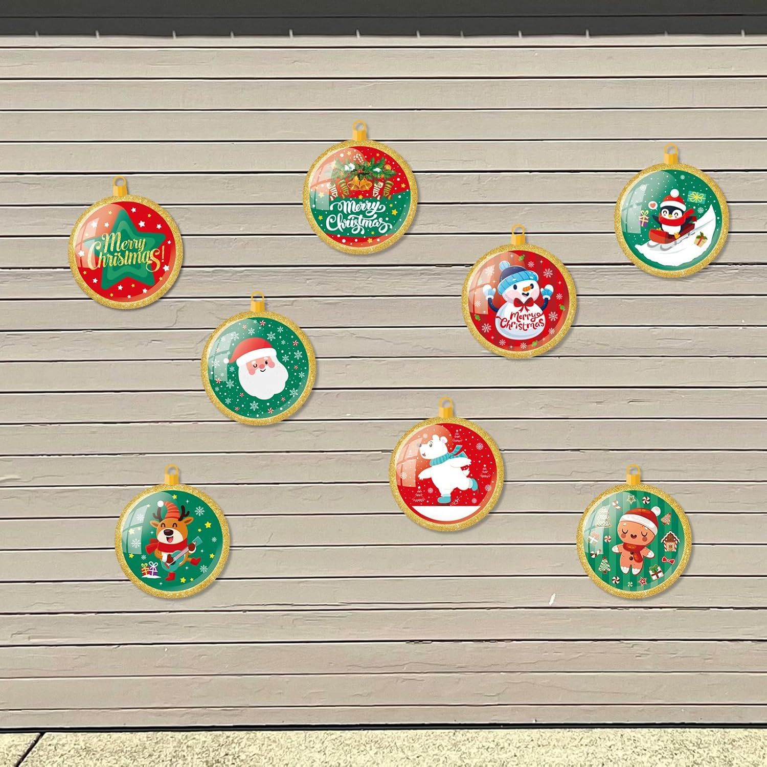 Autocollant magnétique pour porte de garage Boule de Noël 5